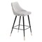 Modern Home 40.5" Gray and Black Upholstered Bar Chair